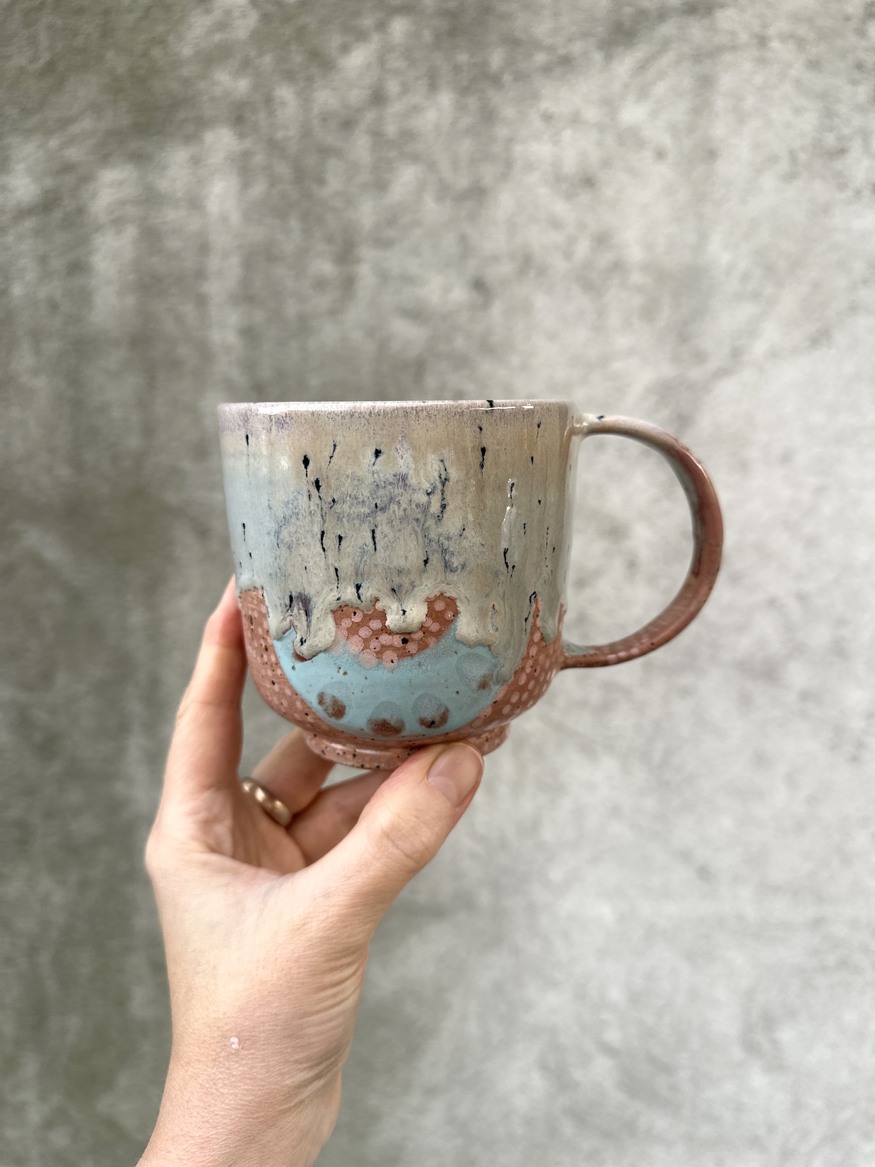 Duży kubek/550 ml/koło garncarskie zdjęcie 4