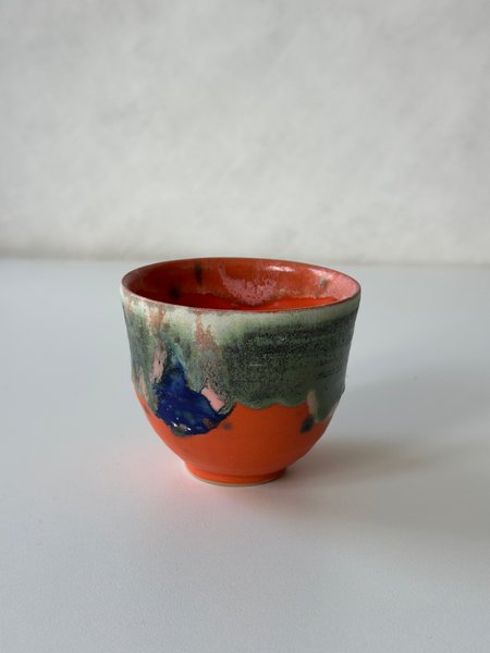 Czarka ceramiczna Spektrum/oranż/koło garncarskie