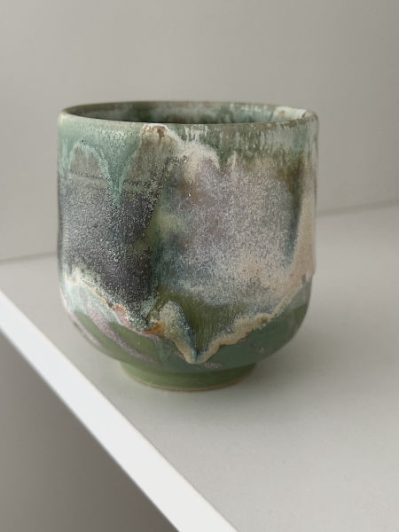 Czarka ceramiczna zielona/Przepływ/koło garncarskie