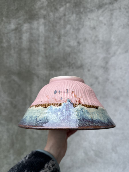 Miska R(amen)ka róż/1100 ml/koło garncarskie 