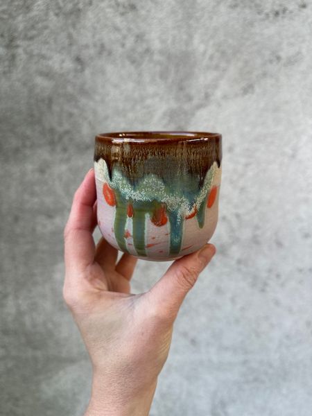 Czarka ceramiczna Przepływ /360 ml /róż/koło garncarskie