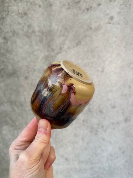 Czarka ceramiczna Przepływ /360 ml /żółta/koło garncarskie