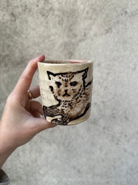 Kot2/czarka ceramiczna /360 ml/koło garncarskie